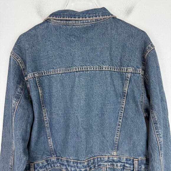 NWT Zara Long Sleeve Buttondown Denim Mini Dress Blogger Medium Wash Size XXL - Picture 10 of 12
